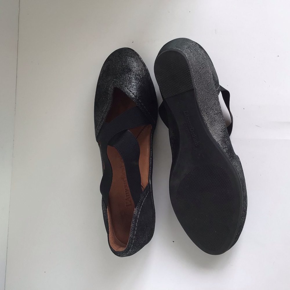 L'Amour Des Pieds Bane Demi Criss Cross Strap Leather Wedges Size 7 - Picture 14 of 14
